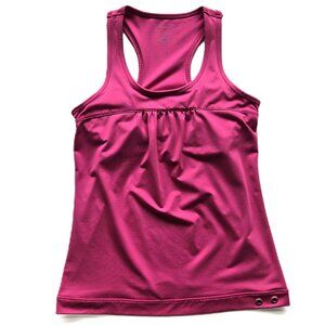 ATHLETA As-New Racerback Tank Top w/ Padded Sports Bra Bright Pink Women's S